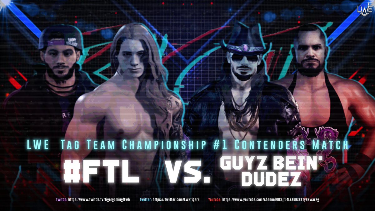 LWETigerG's tweet photo. The Title Town Titans (@PacKimblee @JJStrife) hunt for their LWE Tag Team Championship challengers, as FTL (@SunshinyTwunkJH @DannyFoolhardy) take on Guyz Bein' Dudez!

7:00 P.M. Est. on https://t.co/HJLbj6nHJ4 !

#LWEUniverse https://t.co/HYc0xsLJa0