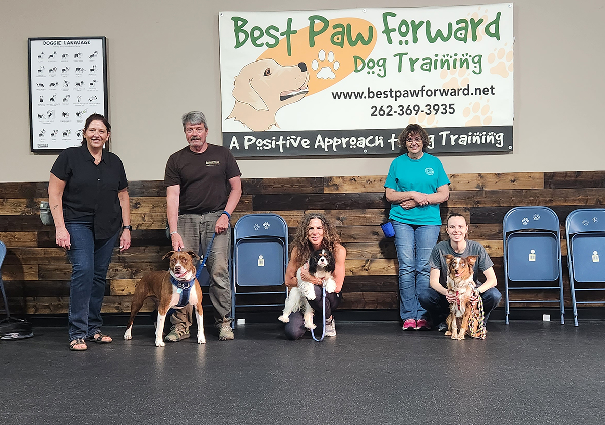 Congrats #FocusandControl grads! The handlers learned skills to help their #pups through scary or over-arousing situations. All teams did an incredible job ensuring that their #dogs felt safe and comfortable. #GradPhotos #Focus #ImpulseControl #ForceFreeDogTraining #DogBehavior