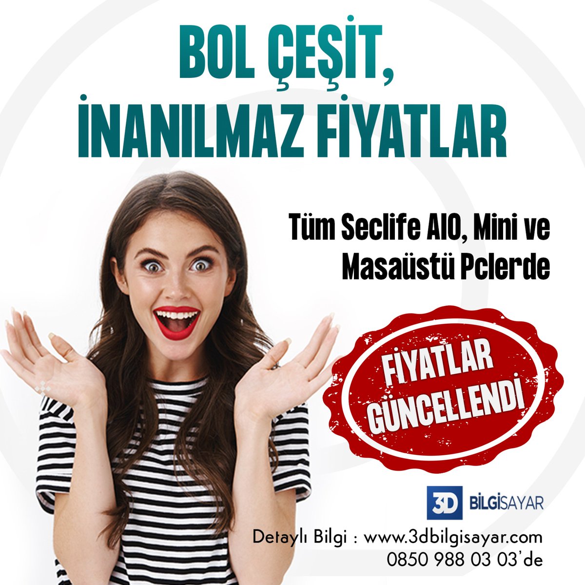 📌Ürün Çeşitleri İçin İletişime Geçin!
🌐 3dbilgisayar.com
📞 0850 988 03 03

#bilgisayar #masaüstübilgisayar #minipc #aiopc #allinonepc #computer #kampanya #seclifepc #seclifebilgisayar #oyunbilgisayarı #öğrenci #tatil #karne #teknoloji #alışveriş #instatech #3dBilgisayar