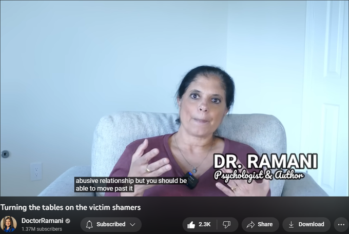 Turning the tables on the victim shamers
https://www.youtube.com/watch?v=WRd68tyuzFU