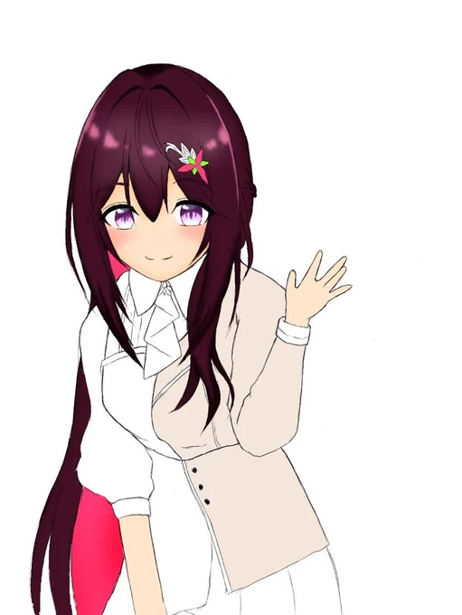 こんあずき～  #AZKiART #ホロライブ五十音順に描いたらロボ子さんの時には画力上がってる説