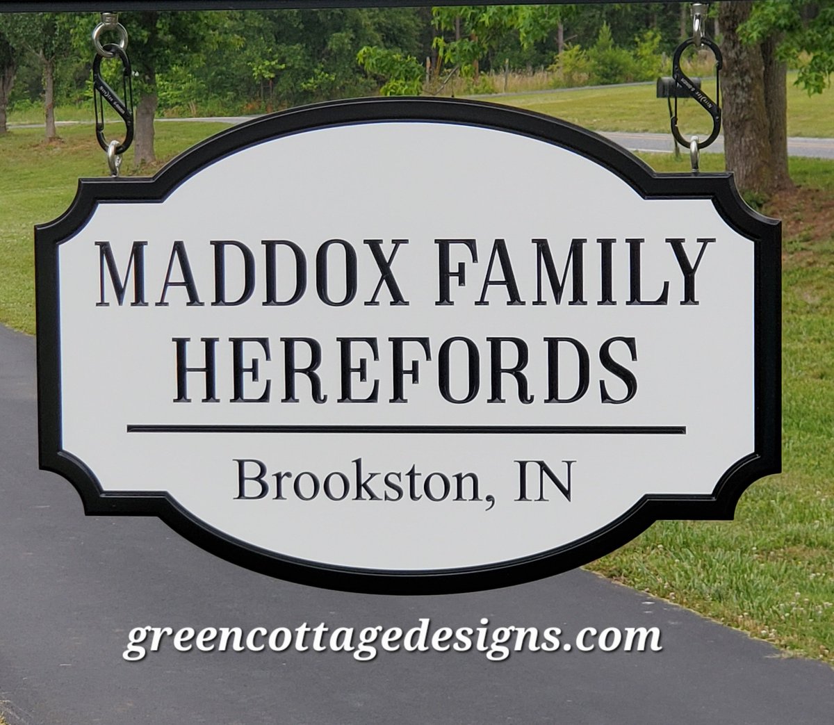 Hereford Farm Sign by greencottagedesigns.com #Hereford #Cattle #FarmSign #Indiana