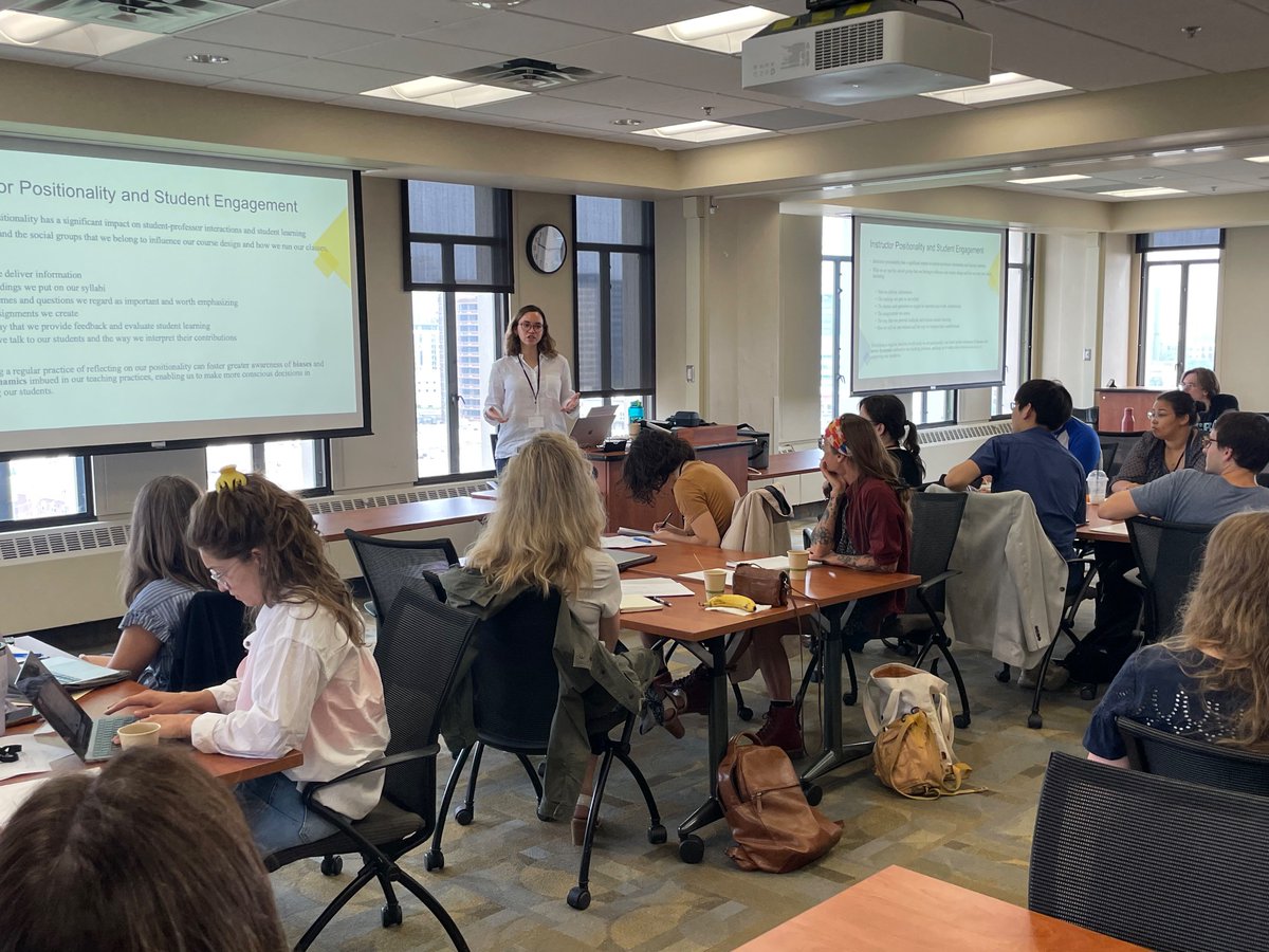☀️☀️☀️CCEC Summer Program 2023☀️☀️☀️

To kick off day 2, <a href="/PhilosophyUMN/">UMN Philosophy Department</a> Professor Tamara Fakhoury presented on instructor positionality and how it affects our teaching.