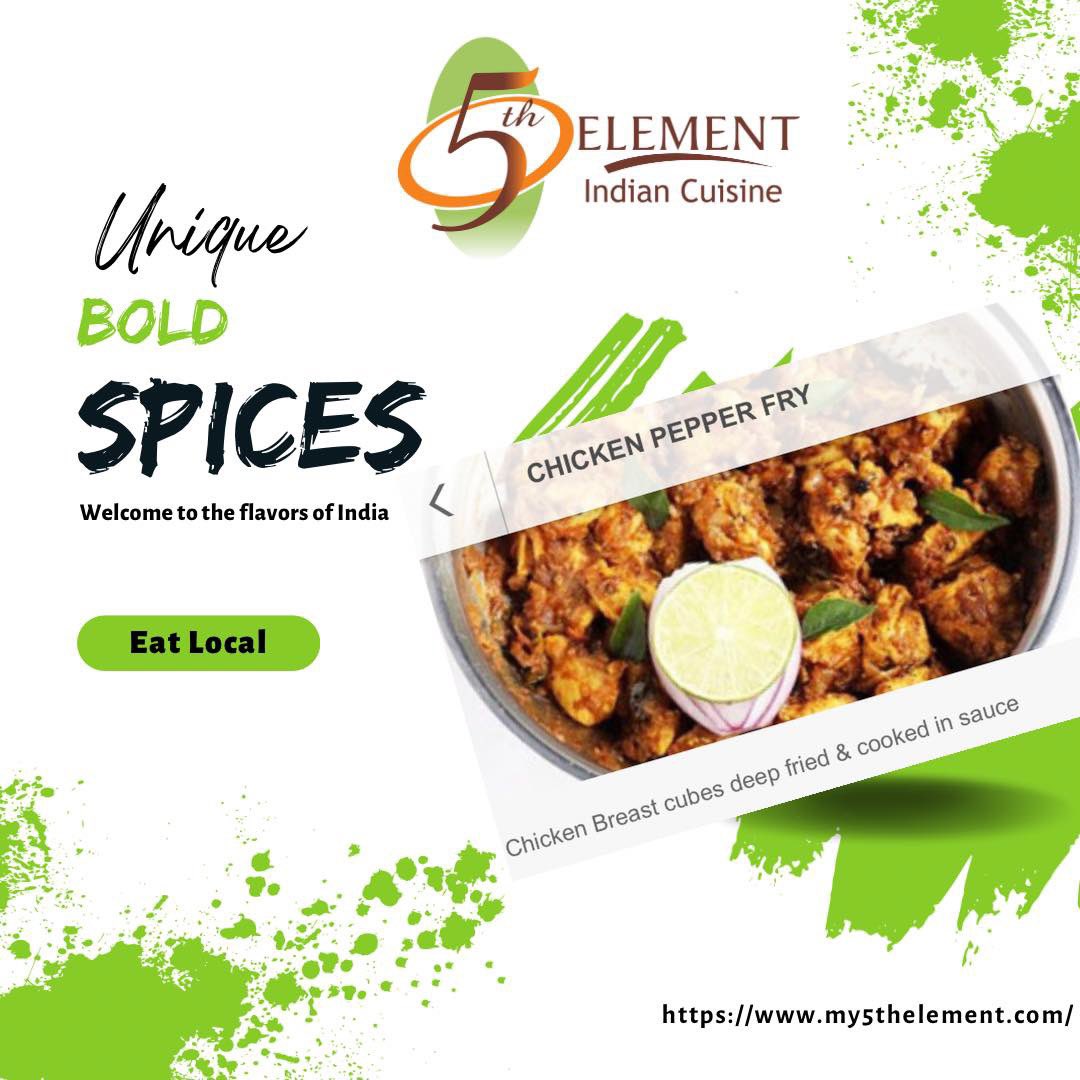 Who’s excited for #tastytuesday? Join us today! 

my5thelement.com

#my5thelementpc #my5thelement  #indianfoodie #chickenpepperfry #eatlocal #palmcoast #daytonabeach #indianflavors #flaglercounty #volusiacounty #tagafriend #followforfollowback #followmeto #spice