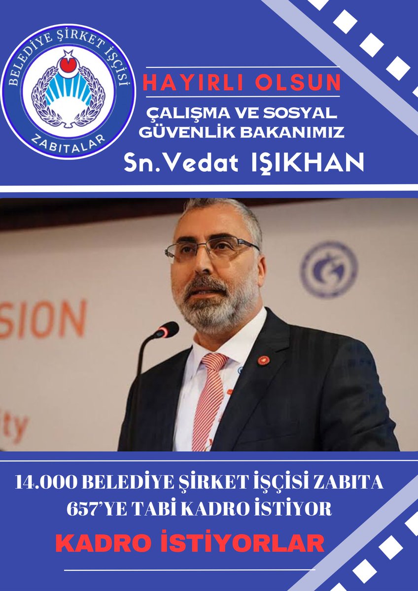 <a href="/isikhanvedat/">Prof. Dr. Vedat Işıkhan</a> <a href="/csgbakanligi/">T.C. Çalışma ve Sosyal Güvenlik Bakanlığı</a> <a href="/RTErdogan/">Recep Tayyip Erdoğan</a>
