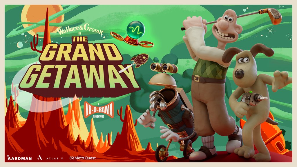 Wallace &amp; Gromit: The Grand Getaway official key art has just landed!
 
This VR experience for the #MetaQuest 2 will take fans on a brand-new adventure with our iconic duo, created in partnership with <a href="/astreaimmersive/">ASTREA IMMERSIVE</a>. We hope you like this first glimpse… look out for more soon!