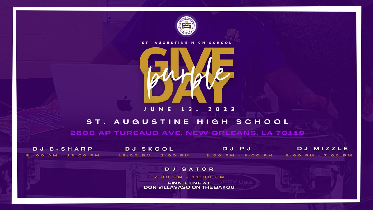 St Augustine NOLA on Twitter "The party will be in full swing on Tuesday! Join us on campus as