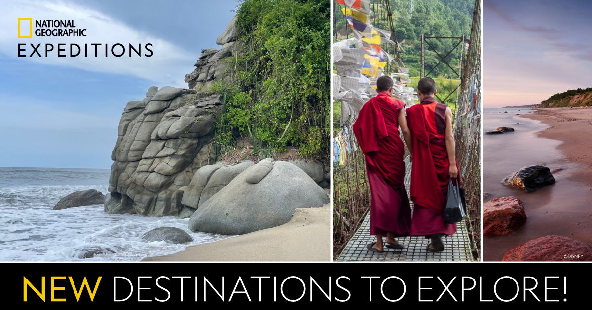 DisneyParks's tweet photo. Announcing new destinations to explore in 2024! ✈️ 📸 Expeditions to Bhutan, Colombia and the Baltics await you with incredible access and knowledge from the experts at National Geographic Expeditions. Find out more about these exciting new itineraries: https://t.co/IXSZEoYJZq https://t.co/GJ2gP8TLcr