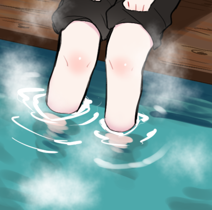 「アップで見ると荒さが目立つショタの膝」|吉田のイラスト
