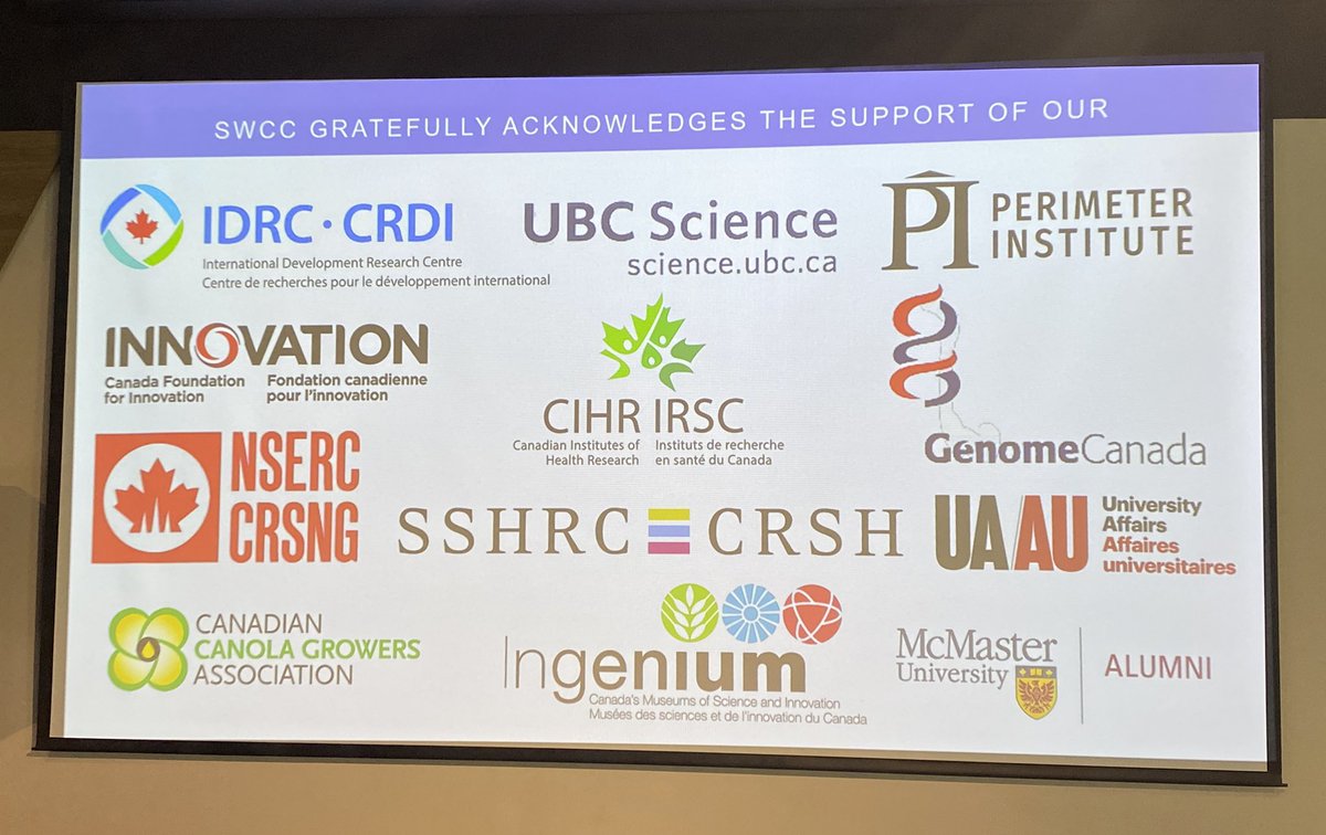 Thank you again to the sponsors for our <a href="/SWC_Can/">Science Writers and Communicators of Canada</a> conference this week in Ottawa. #SWCCan2023