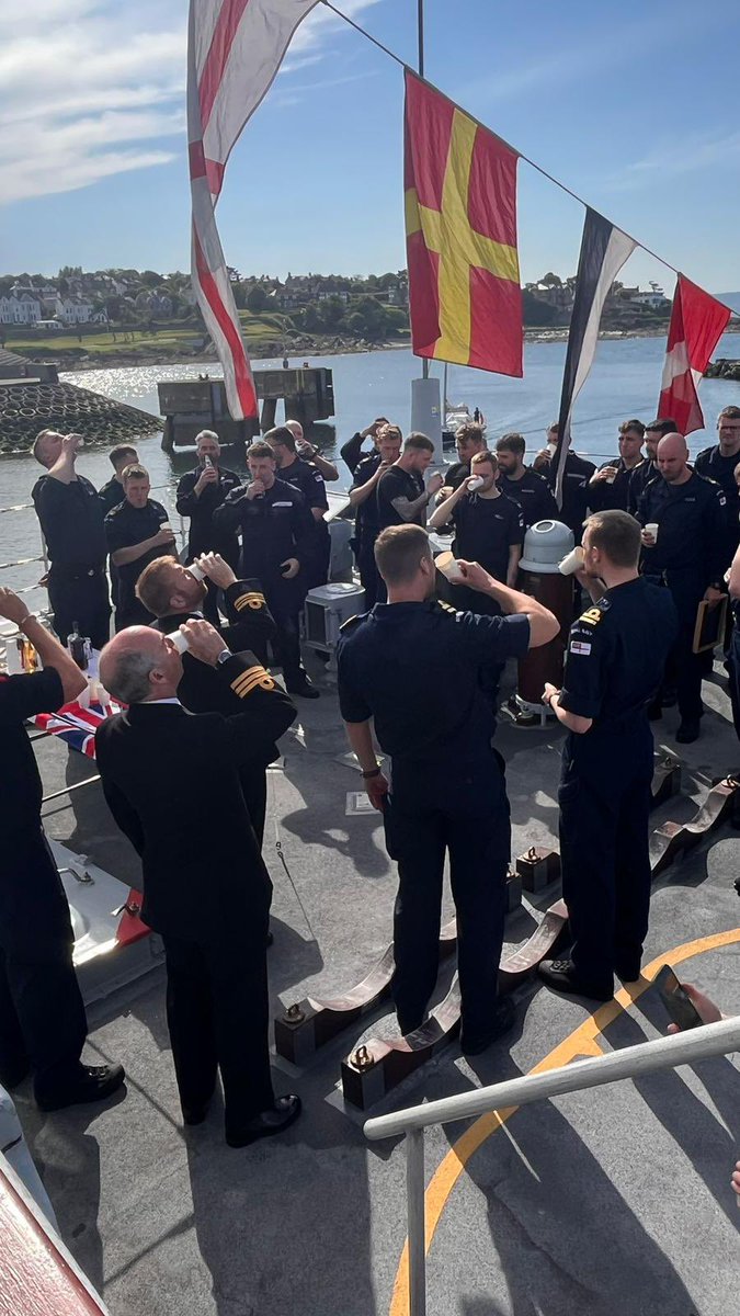 After a productive weekend at the #SeaBangor2023, we took the opportunity to recognise two of our sailors for their outstanding efforts over the last few months and as well to Splice The Main Brace, celebrating the King’s Coronation! #LongLiveTheKing #TotOfRum #SailorOfTheMonth