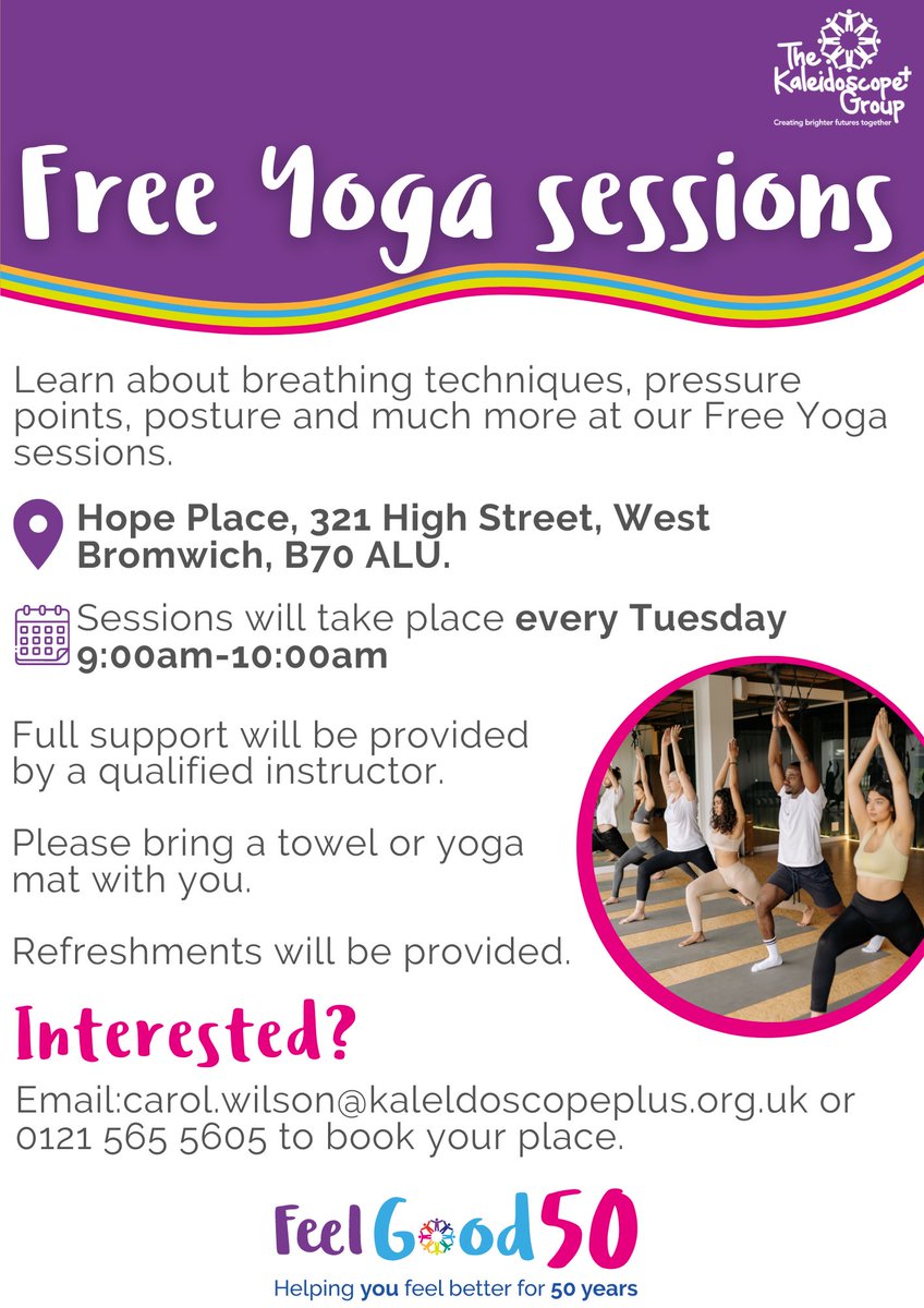 🧘You asked for them? You got em! 🧘

After the success of our trial sessions, we are proud to announce that we have free yoga sessions running at Hope Place every Tuesday at 9am 😃

Come on down and unwind with us ❤️

#TeamKPG #FeelGood50 #WellbeingWednesday #MentalHealthMatters