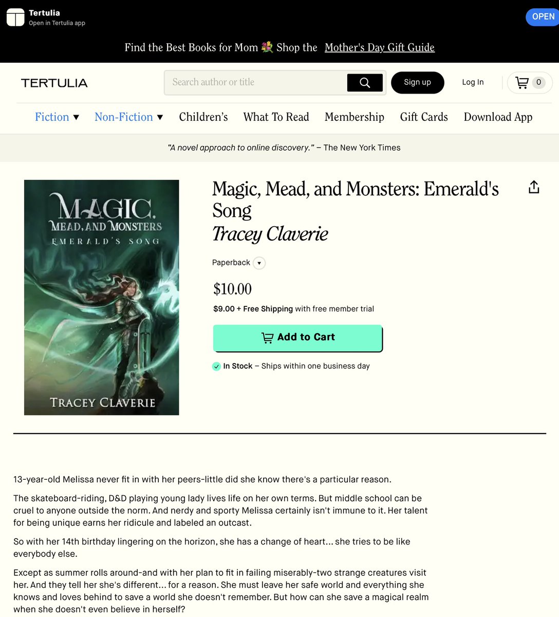 Great book for young readers. Magic, Mead, and Monsters: Emerald’s Song. Available on Kobo, Apple Books, Amazon, and Kindle Unlimited. #goodreads #books #writerslift #readingcommunity #readinglist #authors