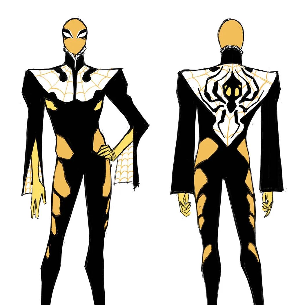 i just realized the dude that designed miguel o’hara also designed web weaver and i am ENAMORED