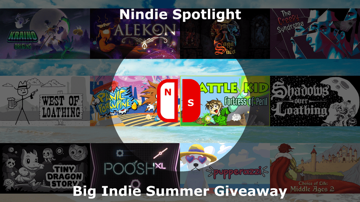 NindieSpotlight's tweet photo. OK folks, it's time for another MASSIVE Nintendo Switch #Giveaway to celebrate the fact that summer is here! That means a chance for 12 lucky fans of #IndieGames to win one of these great titles!

To enter:
☀️Like and Follow
😎Retweet

Bonus chance: Reply to tell some friends! https://t.co/vYKmcSONae