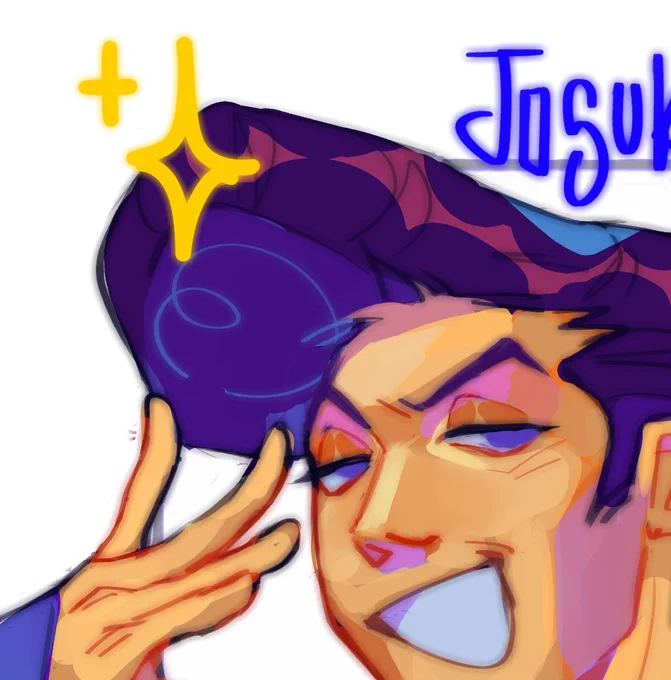 me drawing hearts on josukes hair since forever 