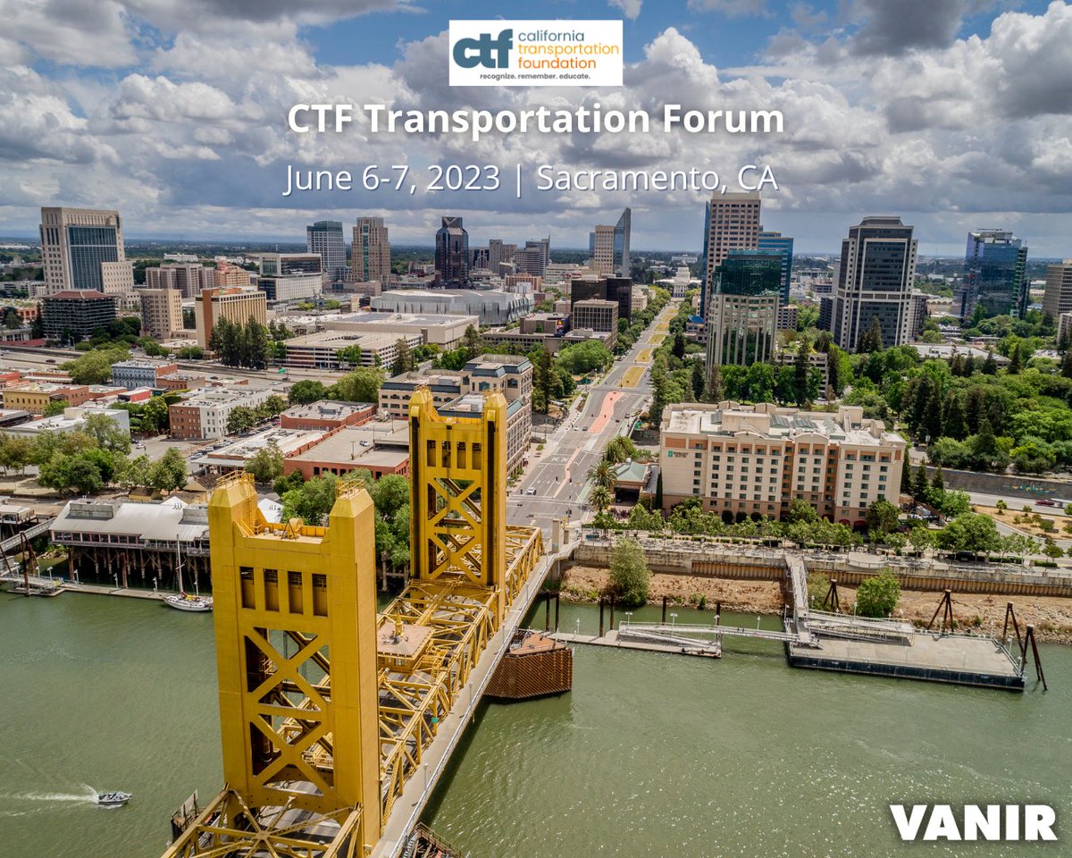 Vanir’s Executive Director of #Transportation Tom Tracy is excited to attend the @CTFCharity Transportation Forum at the Sheraton Grand #Sacramento Hotel today and tomorrow! The forum will feature leaders from across the state sharing insights. #WeAreVanir #CTF #CTFForum