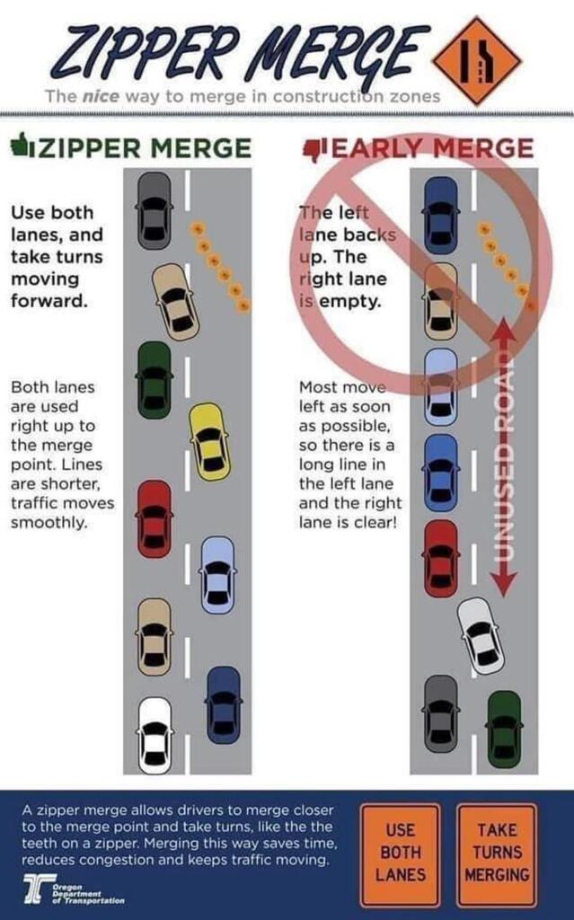 How to merge for a lane reduction 🤓 🎓 #guide #learning #study #todayilearned