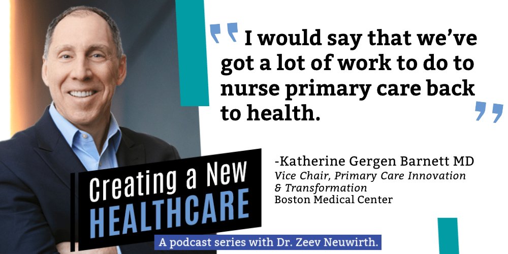 #PrimaryCare is the backbone of our healthcare industry and it is hurting. Katherine Gergen Barnett and Barbra Rabson are on Creating a New Healthcare to discuss what went wrong and ways we can recover. Listen now wherever you get podcasts: lnkd.in/eBfB2fBK