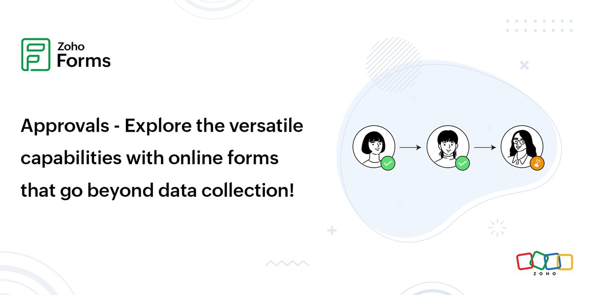 ZohoForms's tweet image. Join us as we delve into the untapped potential and endless possibilities of online forms in the 'Beyond data collection' blog series. In Part II, we'll be exploring the incredible uses and applications of form approvals.
zurl.co/44jf
#onlineworkflow #zohoforms