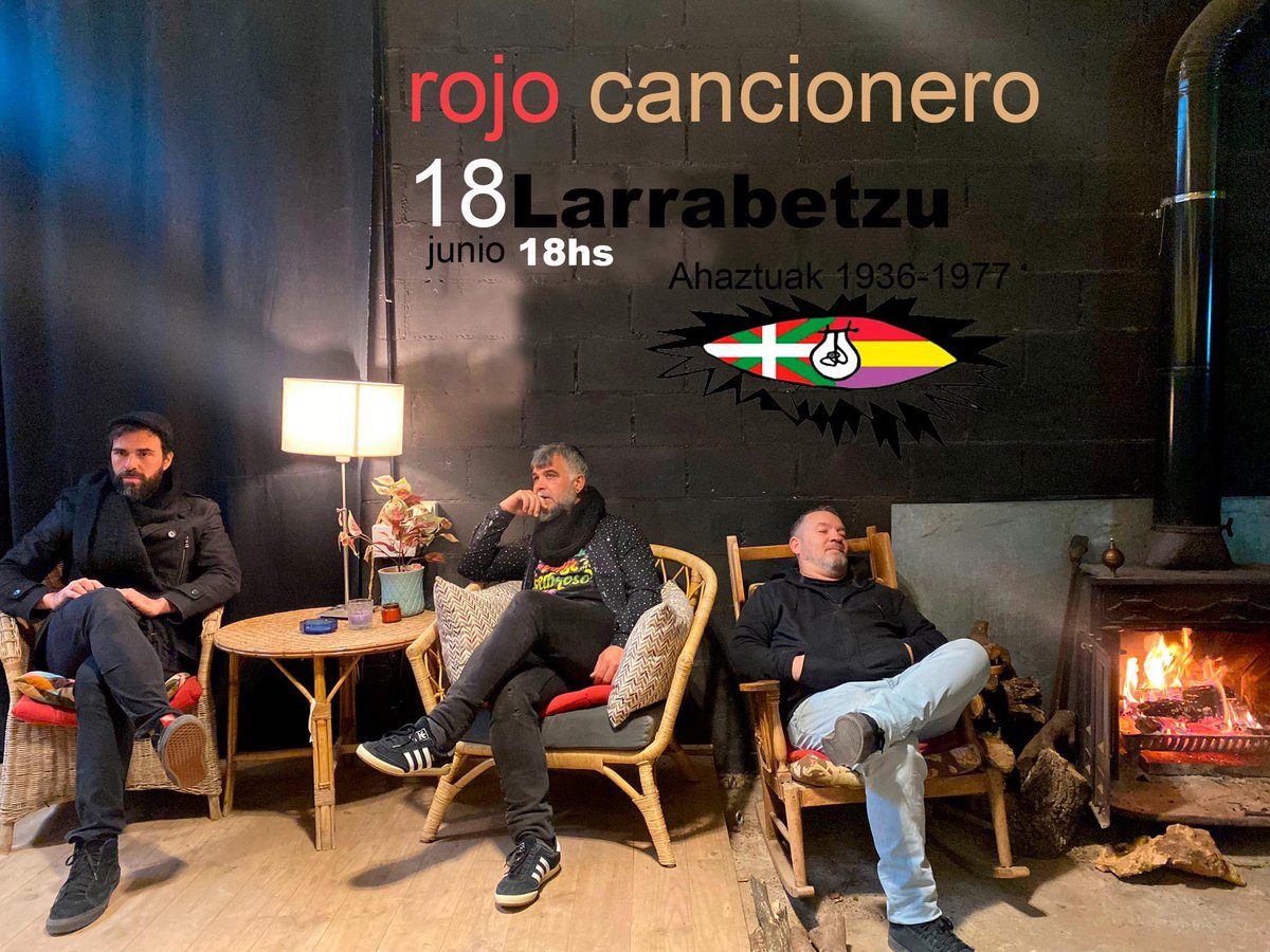 Bilbon eta Larrabetzun itxarongo zaituztegu! Han izango gara 17an eta 18an memoria musikala egiten eta borrokan ari direnei abesten.

Zure zain gaude! 

Estaremos en Bilbao y Larrabetzu! El 17 y el 18 haremos memoria musical cantándole a los que luchan.

Te esperamos!