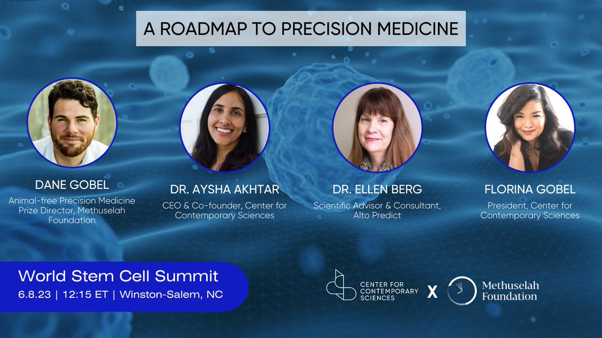 CCS is happy to have Ellen Berg of @AltoPredict joining the Roadmap to Precision Medicine panel as a guest speaker at the World Stem Cell Summit later this week.

#stemcell #humanrelevant #humanhealth #regenerativemedicine #stemcellsummit #science #medicine