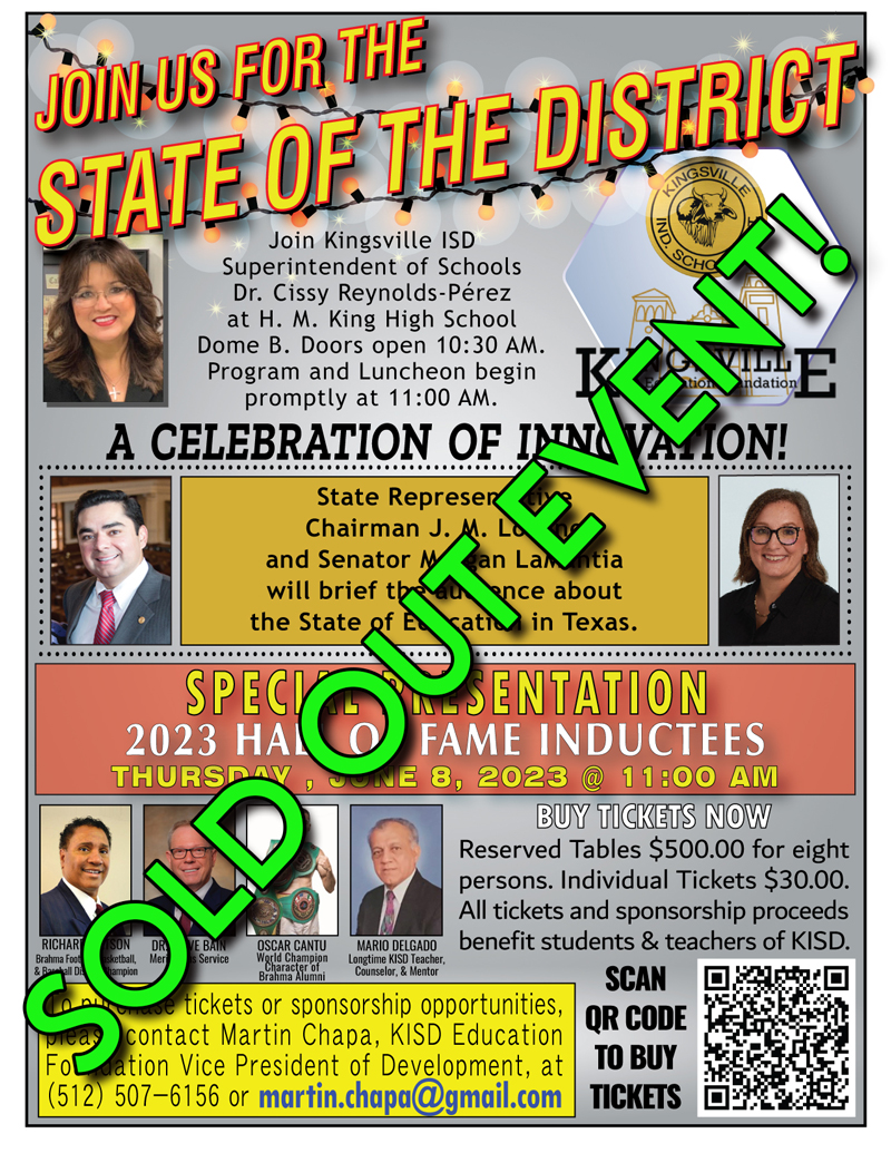 GoMightyBrahmas's tweet photo. Hello #BrahmaNation! Our Kingsville ISD #EducationFoundation State of the District event has sold-out! We do appreciate your support! See you on Thursday, June 8th at the HMK Dome! #GoBrahmasGo!π€π€π https://t.co/y4GraTuUes