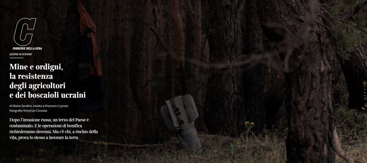 Mentre si parla del disastro ambientale della diga di Nova Kakhovka, l'impatto che la guerra ha sulla terra e su chi la lavora 

Qui il reportage realizzato in Donbass e nella regione di Kherson con le foto <a href="/vince_circosta/">vincenzo circosta</a> e l'aiuto di <a href="/VadymVietrov/">VADYM 🇺🇦🌐🇮🇹</a> 

corriere.it/esteri/serafin…