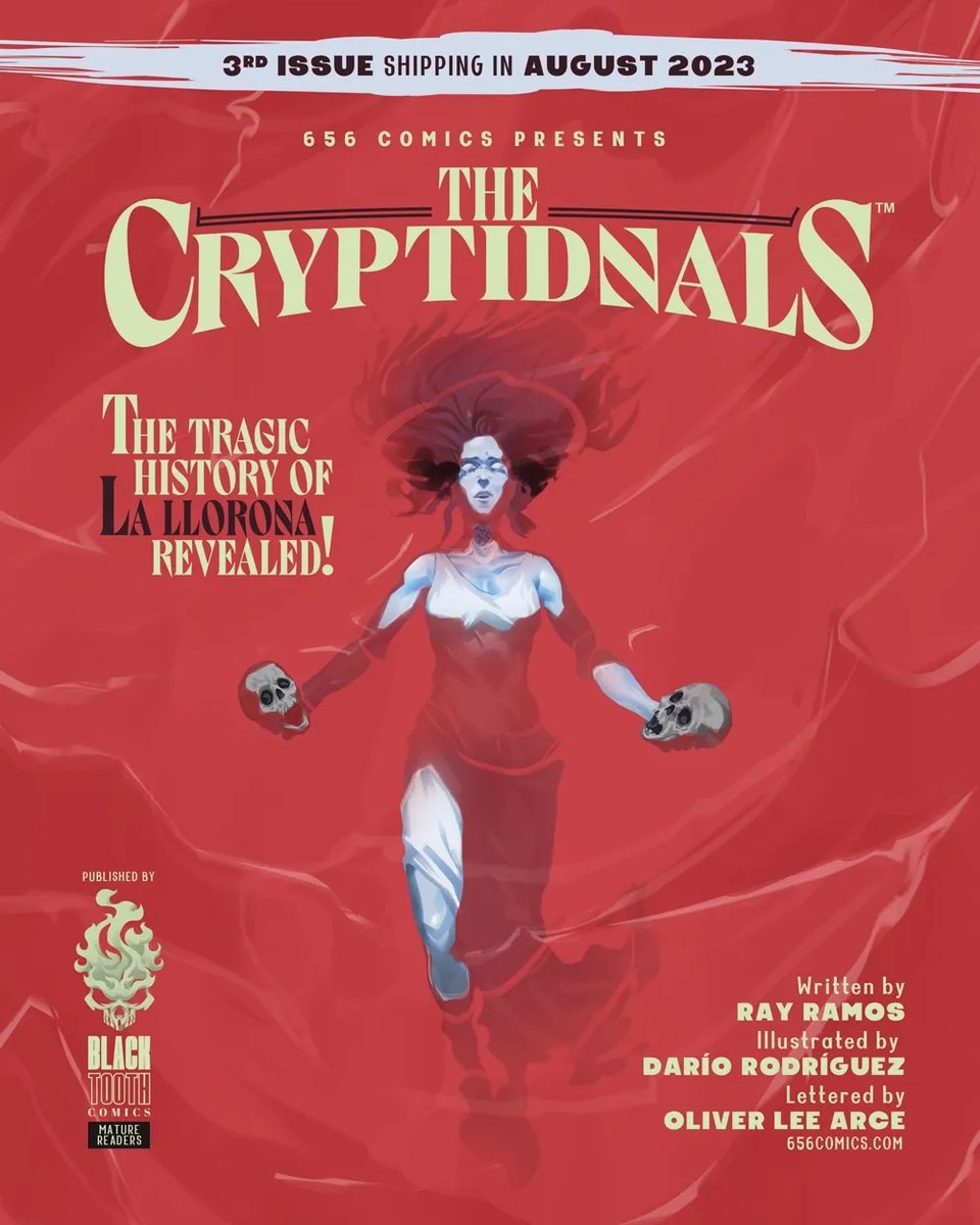Issue 2 shipped today.  Should be arriving 2 Diamond's warehouses on Wednesday.   Issue 2 of #thecryptidnals will be out in stores on June 21st.  Only from #blacktoothcomics.  U can also order a copy of #3.  The secret history of La Llorona is revealed.