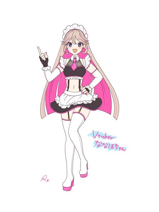 ‧✧̣̥̇‧擬似Vろきこファミリー‧✧̣̥̇‧ ななほちゃん(@ 7_ho ) サイバーメイド、キャストオン(?)とネクタイポニテで戦闘態勢!!!ボスを守ってくれますきっと…