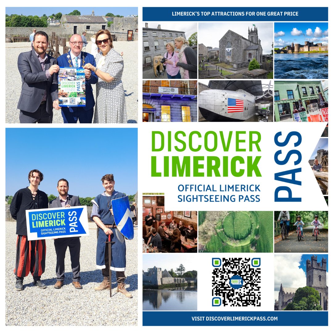 King John's Castle was delighted to host the launch of the Discover Limerick PASS today, the official sightseeing pass for the city and county of Limerick 💚🤍

For more information, click here 👉discoverlimerickpass.com

<a href="/Limerick_ie/">Limerick.ie</a> 
<a href="/Failte_Ireland/">Fáilte Ireland</a>