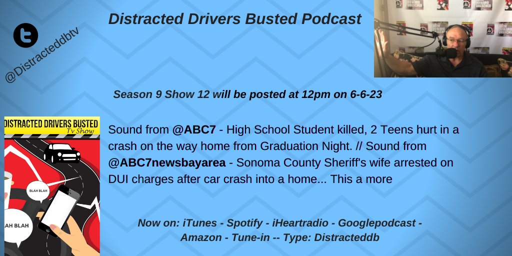 Today's Podcast Show will be posted at 12pm - Sound from @ABC7 and @ABC7newsbayarea - Heartbreaking... H/S Student on the night of his Graduation was killed, 2 other teens hurt. @iTunes @Spotify @iHeartradio @Amazon @Googlepodcast @TuneIn - Distracteddb