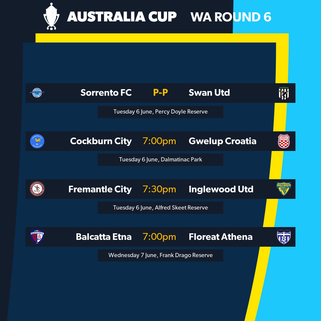 Football West (@footballwest) on Twitter photo Men's State Cup holders <a href="/CockburnCitySC/">Cockburn City SC</a> are one game from another final appearance and a return to the <a href="/AustraliaCup/">Hahn Australia Cup</a> national round of 32 after tonight's 1-0 win over <a href="/GwelupCSC/">Gwelup Croatia SC</a>. Jess Grese hit the winner.
Also tonight, Inglewood United beat Fremantle City 3-2.
📷 <a href="/_fotoenzo_/">fotoenzo</a> Men's State Cup holders <a href="/CockburnCitySC/">Cockburn City SC</a> are one game from another final appearance and a return to the <a href="/AustraliaCup/">Hahn Australia Cup</a> national round of 32 after tonight's 1-0 win over <a href="/GwelupCSC/">Gwelup Croatia SC</a>. Jess Grese hit the winner.
Also tonight, Inglewood United beat Fremantle City 3-2.
📷 <a href="/_fotoenzo_/">fotoenzo</a>