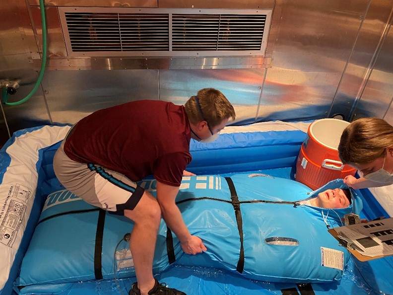 Shout out to Kevin Miller, who is doing phenomenal research to help save lives! Kevin and an industry partner are researching cooling technology to treat exertional heatstroke, a big problem in states like Texas. #TXST <a href="/HHP_TXST/">Health & Human Performance at TXST</a> 
txst.edu/research/resou…