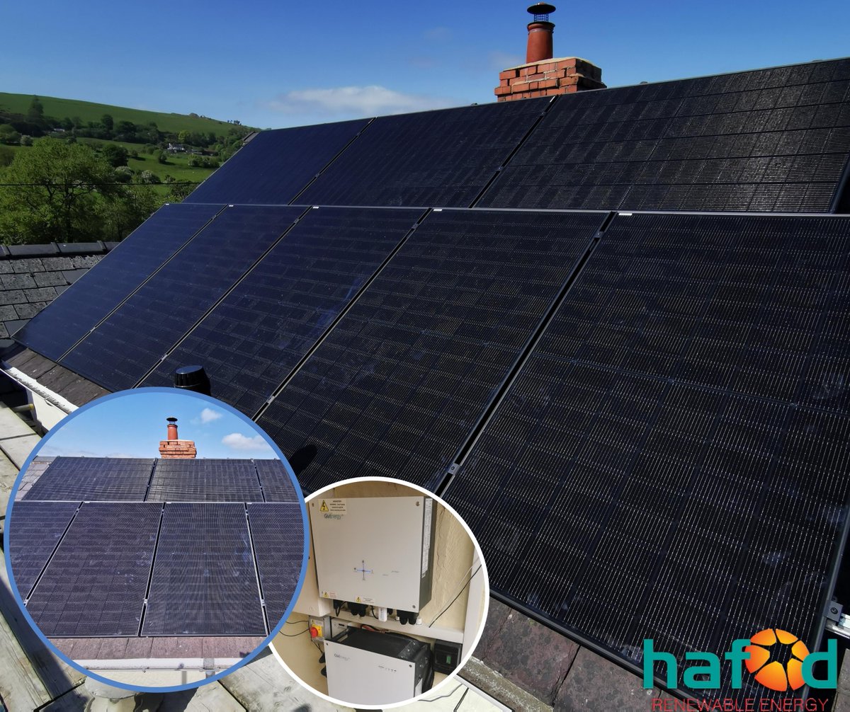 This client's property in Corwen, North Wales has been upgraded with a 3.4kW solar pv system and <a href="/GivEnergy/">GivEnergy</a>  9.5kWh battery storage - a perfect pairing!

#Solar #Renewables #RenewableEnergy #BatteryStorage