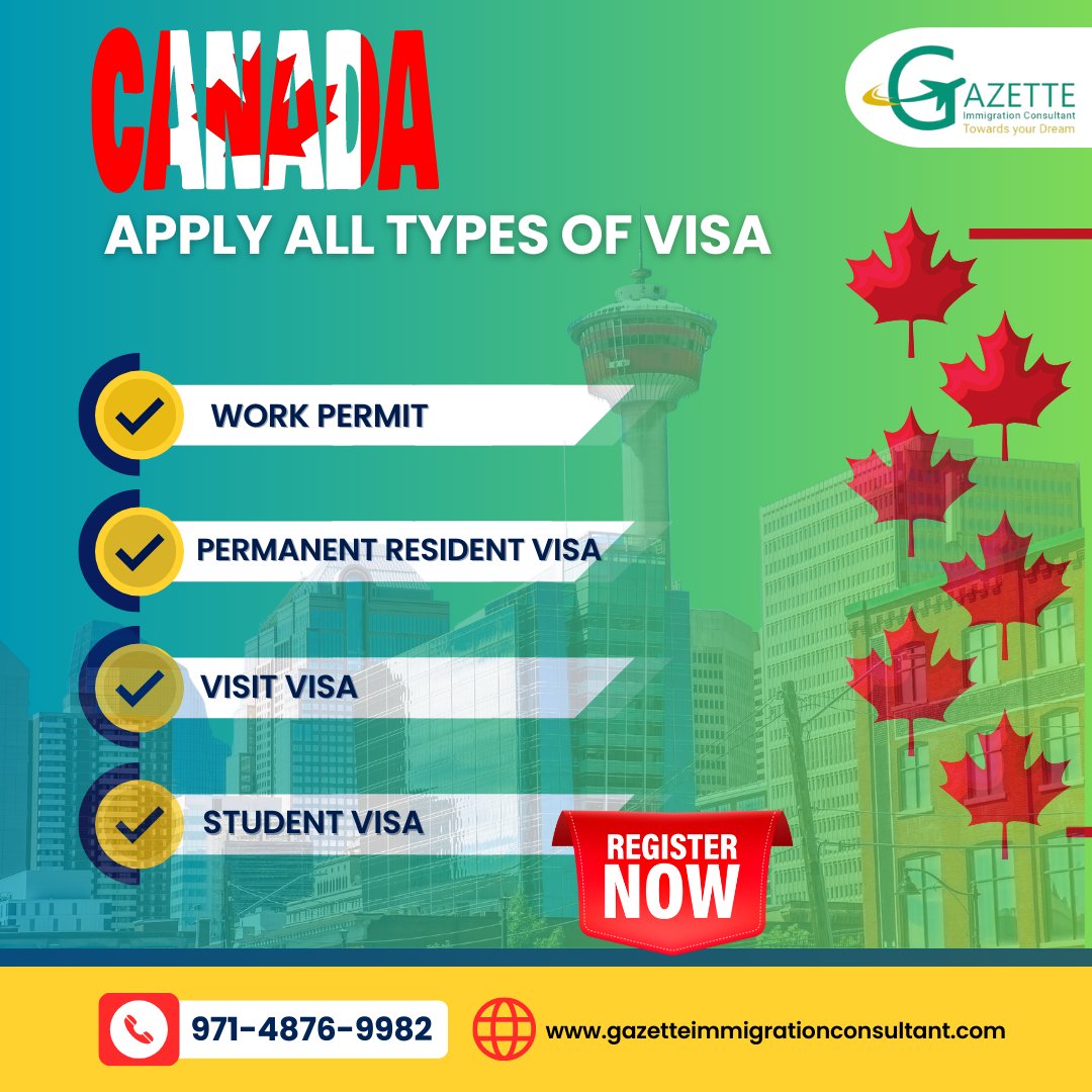 ☎️Call us now - +971-4876-9982
📧 info@gazetteimmigrationconsultant.com
🌎 gazetteimmigrationconsultant.com

#canadaimmigration #canada #canadavisa #gazetteimmigration #immigration #canadapr #expressentry #LMIA #ONIP #ielts #visa #immigrationcanada #pnp #immigratetocanada
