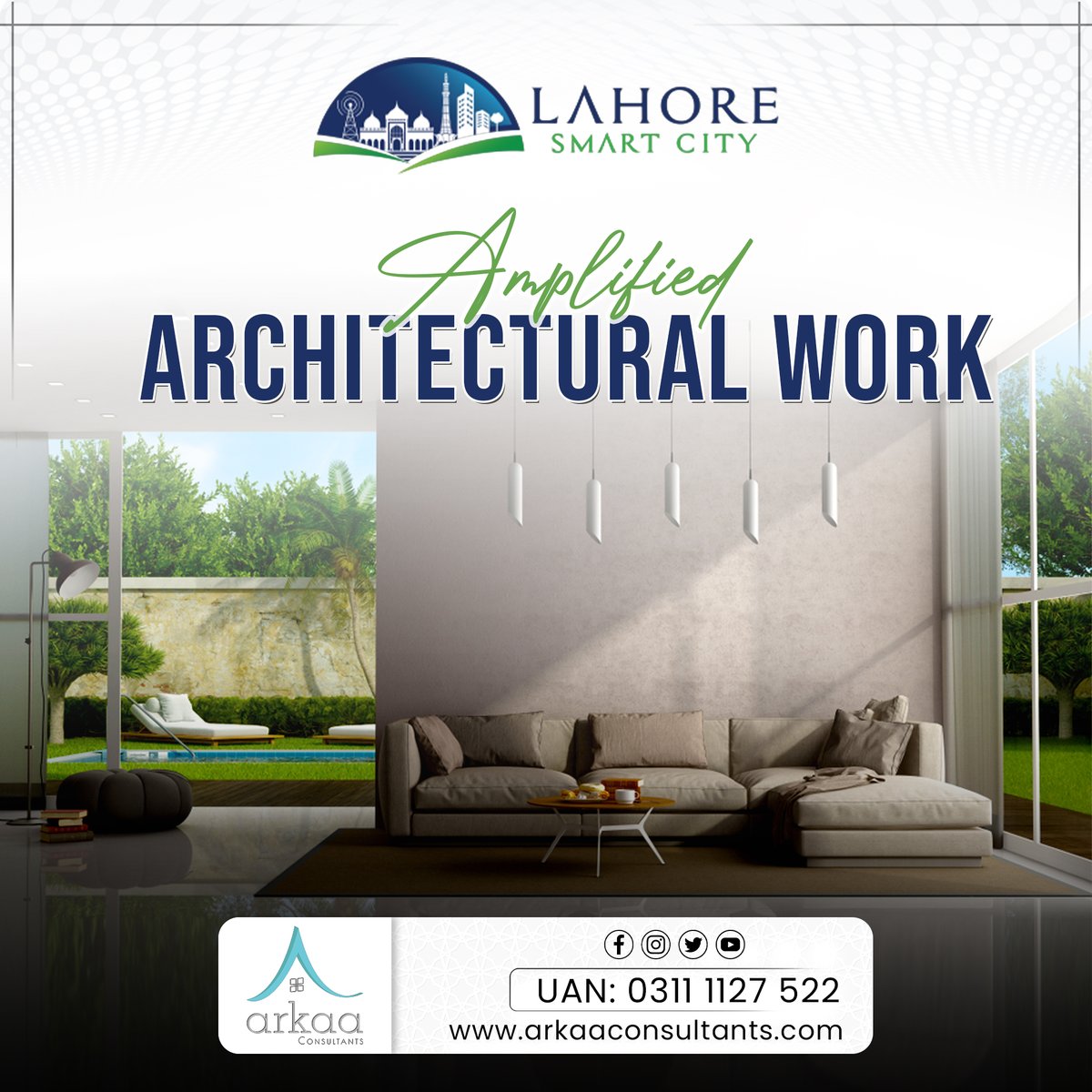 Pushing boundaries with innovative architectural concepts at Lahore Smart City.

#Arkaa #lahoresmartcity #arkaaconsultants #smartinterchange #SmartCities #lscresidential #StayTuned #nextbigthing #lsc #lahore #AmplifiedExperience #amazingarchitechture #architechturemarvels