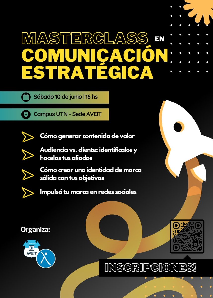 Buenas buenas! Ya salieron las inscripciones para la capacitación en Comunicación Estratégica para instituciones y emprendimientos 🚀
Acá les dejo el link del form: forms.gle/4MABjBd3PmHPZW…
No duerman con la inscripción 🤙🏽