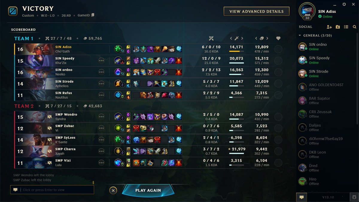 20 games per day in the offseason by my jungler ==&gt;