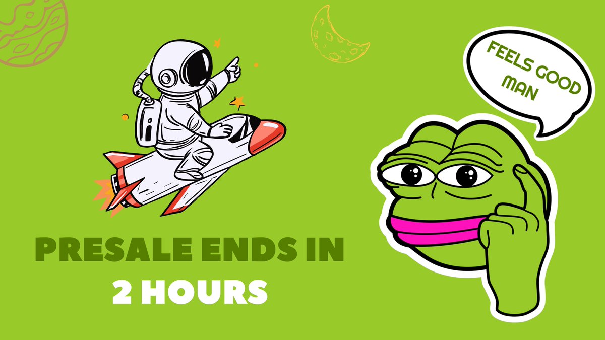 pepeppro's tweet photo. 🔥 Presale Ends In 3 Hours
     https://t.co/tWyNX2CXDQ

#airdrop #gift #presale #BSCGEM #binance #Musk #pepe #pepearmy #pepeplanet #pepl #bullrun #babydoge #Satoshi #blockchains #NFTProject https://t.co/2IpSMMcOex