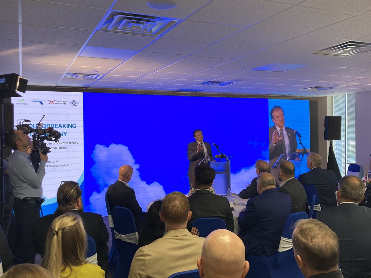 Jay Beyrouti, CEO of Ocean Green Hydrogen, helps break ground on Florida’s first hydrogen production plant in Polk County. It’s a joint project of the state of Florida and companies based in Tampa and South Korea. <a href="/wusf/">WUSF</a>