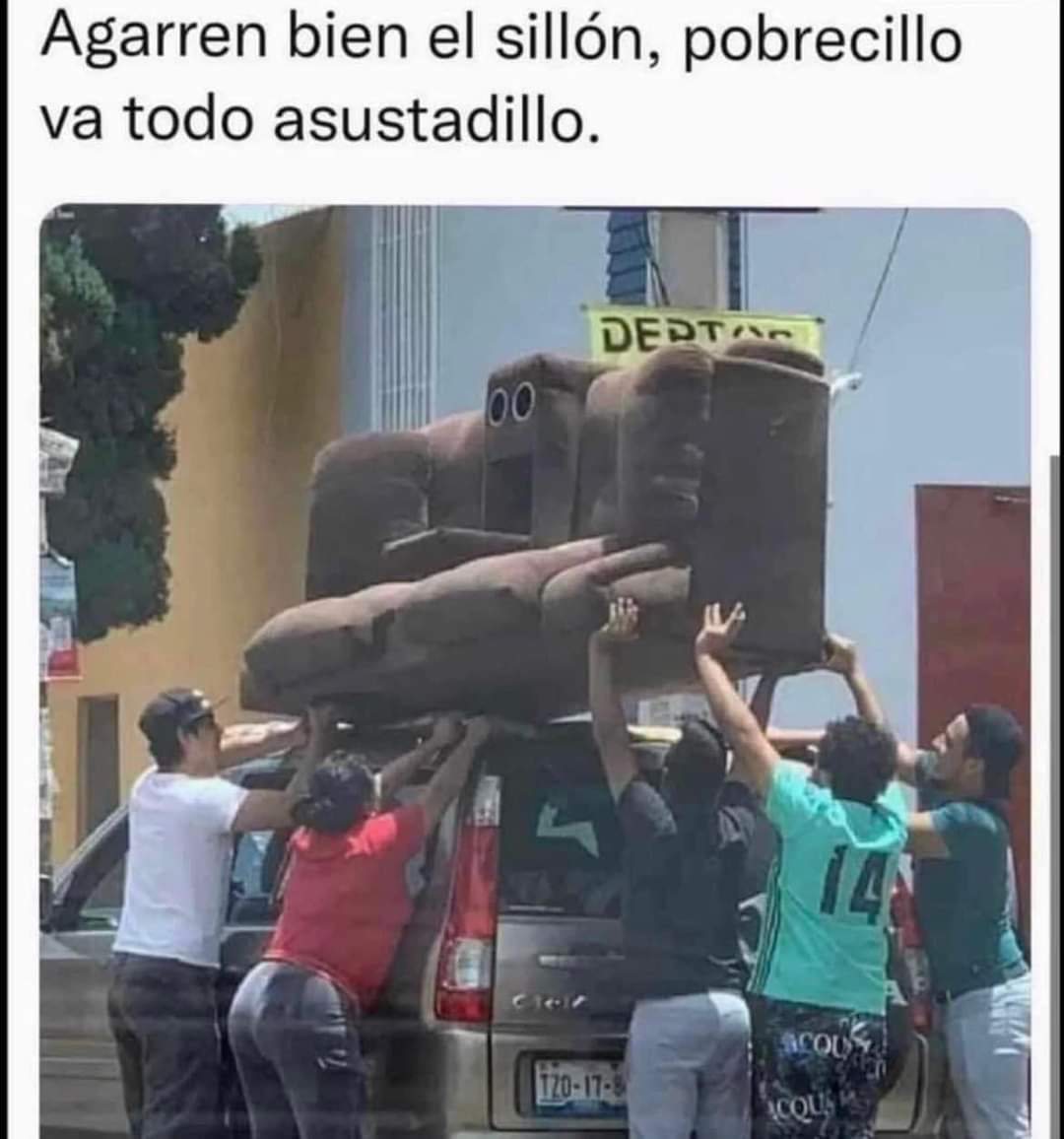 #BuenMartes
Con nosotros los sillones no se asustan 🤣
•
#mudanza #Mudanzas #Flete #Fletes #embalajes #trabajosconsoga #Guardamuebles
•
Presupuestamos sin compromiso
<a href="/NuevaCbaVENDE/">VivirEnNuevaCordobaVENDE</a> <a href="/VivireNuevaCba/">VivirenNuevaCórdoba®</a>
<a href="/VivirenP/">VivirenGralPaz</a> @en_guemes
•
3517395884
• 
O  👇 

api.whatsapp.com/send?phone=540…