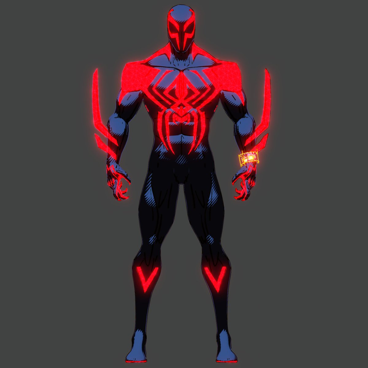 progress on the Miguel update so far, mostly been doing some proportional edits like shoulders n legs + shader edits (once again to match concept art shader more than movie)

I need to remake his claws, watch and logo but we'll get to that eventually

(...i also will do his cape)