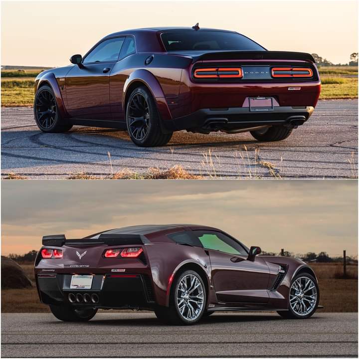 Mopar vs Chevy Which 1,000hp are you choosing? Jailbreak or z06? Hennessey 📷