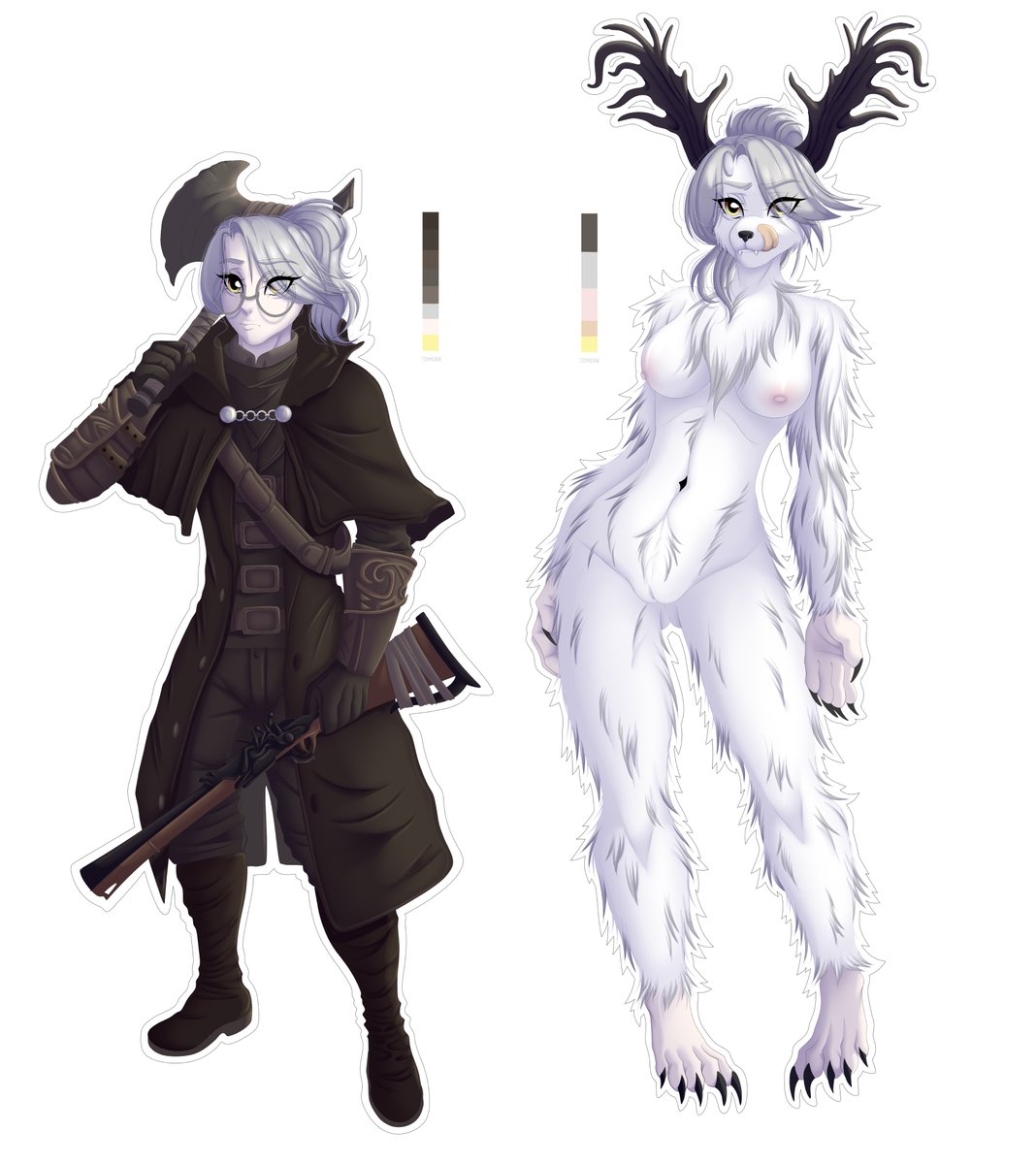 tsimmeran's tweet photo. Reference commission @_TarnishedFool 🐺💛
First time drawing people 🙈

  #art #oc #furry #commission #commissionopen  #reference #referencecommission #werewolf #human #humanreference #humanwerewolf https://t.co/vrYrnY0EWx