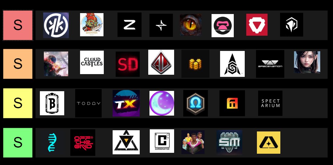 Web3 gaming is taking the world by storm, bringing incredible innovations to the gaming industry.

The gaming season will be making a grand return!

Here's my personal tier list of favorite games that have me absolutely hyped.

#GamingTakeover