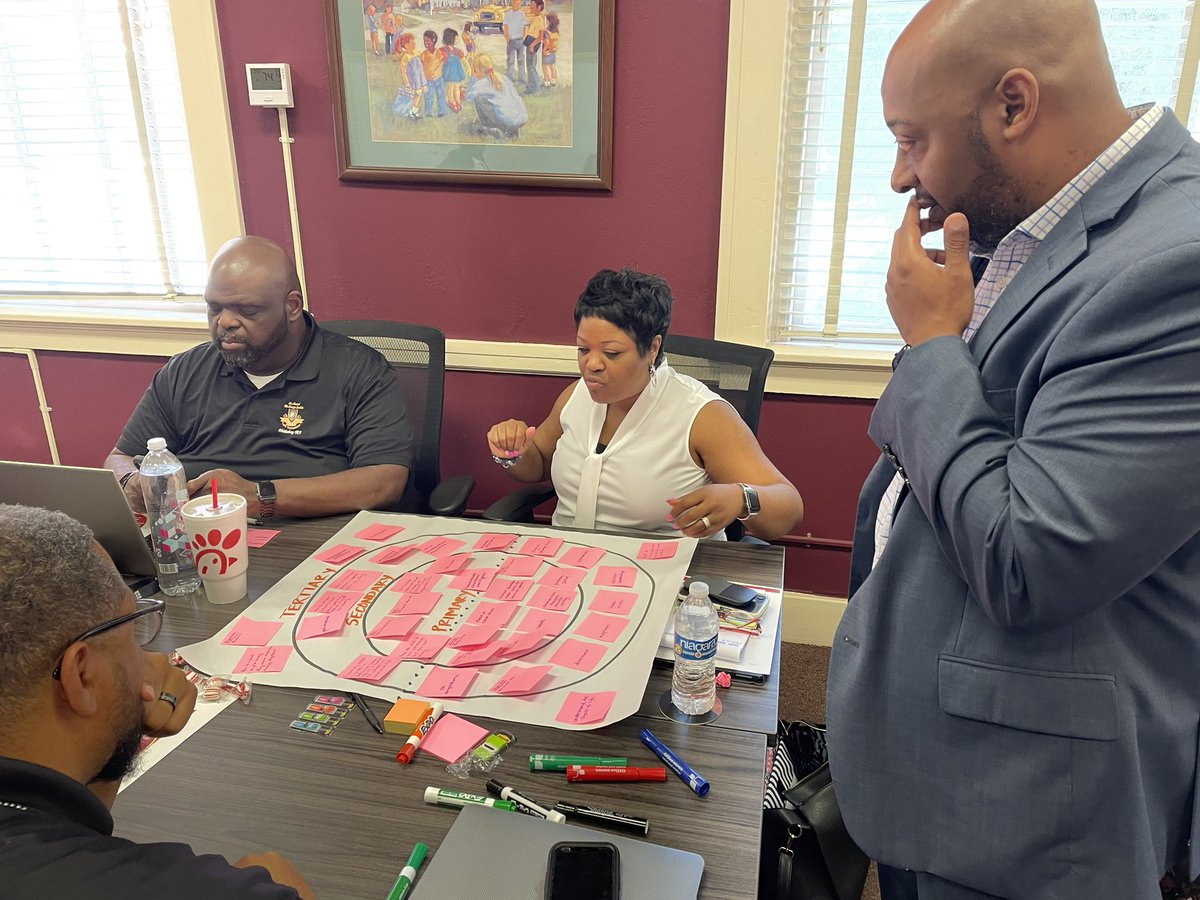 NislOsborne's tweet image. @laurelschools leadership team identifying and prioritizing the essential knowledge, skills, and dispositions that their learners will need to posses in order to be future ready. #LeadershipMatters #LearningtoLeading @tornadonews19 @CtrEdEcon @JonesNcee