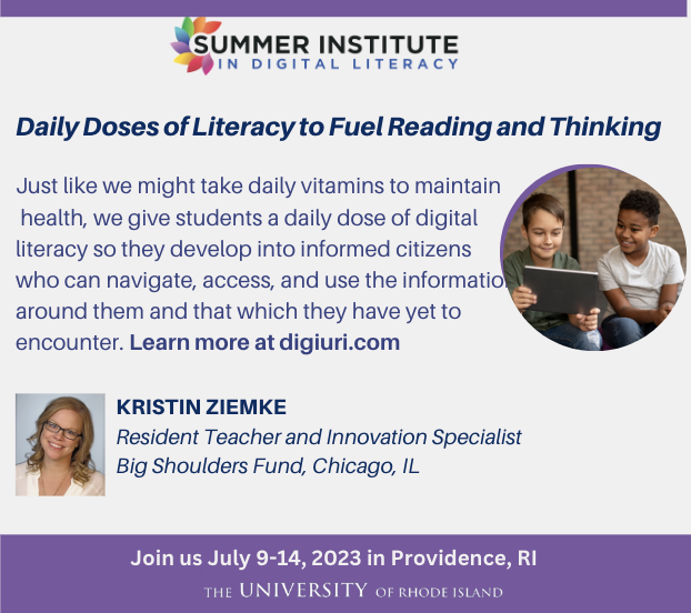 Summer Institute in Digital Literacy, URI tweet media