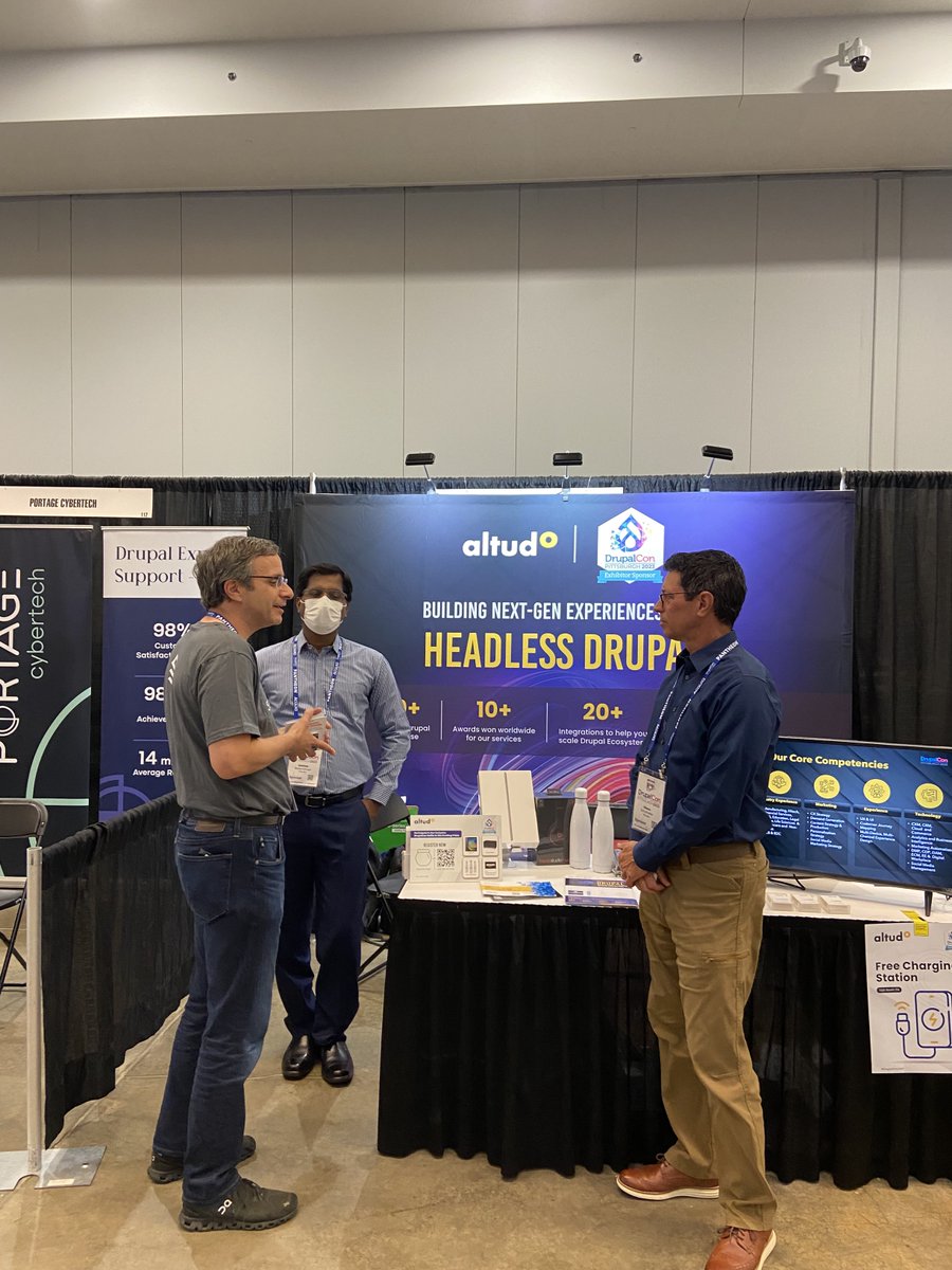 GoAltudo's tweet image. 🤩We're Off to a powerful start to Day 2 at #Drupalconpittsburgh. Visitors are appreciating our in-depth knowledge about #DrupalMigration and switching to #HeadlessCMS for better #CustomerExperience. Learn more: altudo.co/drupal-con-2023
#DrupalPartner #AltudoExperience