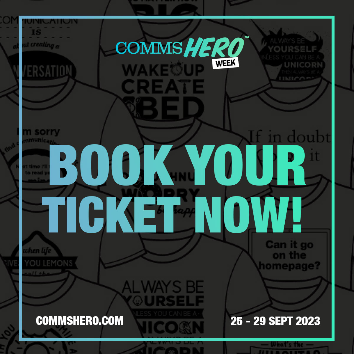 🚨 GRAB YOUR TICKETS NOW! 🚨

We're hosting the BIGGEST EVER #CommsHero Week between 25-29 September 2023! 4 days virtual, 1 day in-person in Manchester, 3 ticket types available (virtual, in-person & all access)

Event details and how to book found here: ow.ly/bjVP50OGKAz